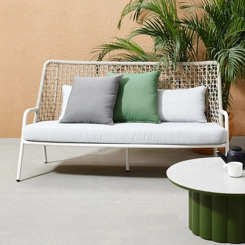 Outdoor Nordic rattan leisure sofa outdoor creative balcony courtyard sofa