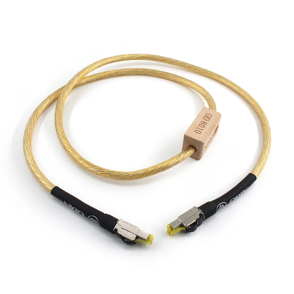 One Piece  Nordost ODIN Gold/White Silver Plated Conductor Ethernet Cable Cat8 Speed Lan Cable RJ45 Network Patch Cable