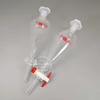 1pcs 30ml to 1000ml pear-shaped Clear And Thick Separating Funnel with glass/PTFE Piston for Lab experiment
