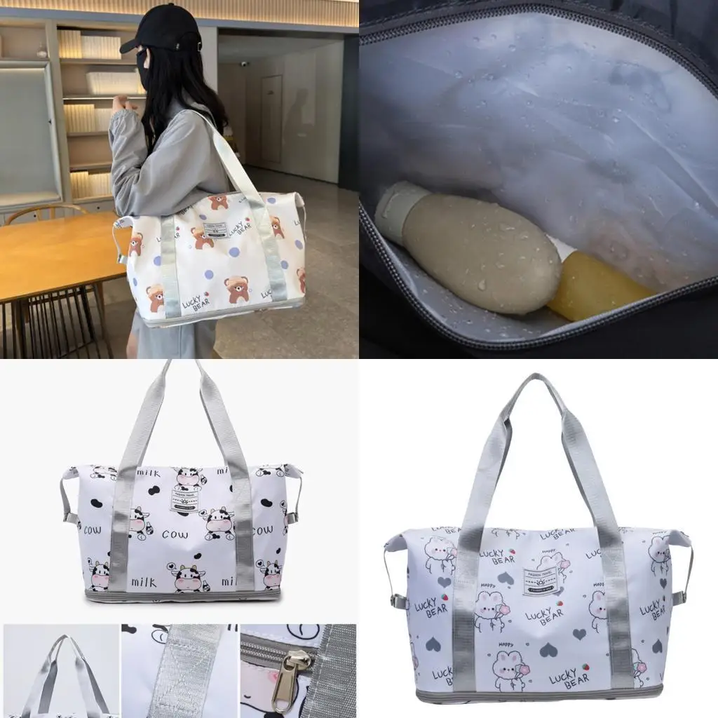 

D46D Gym Bag Overnight Bag Training Bag Dry and Wet Separation Sport Bag Large Capacity Travel Bag Weekender Bag Fitness Bag