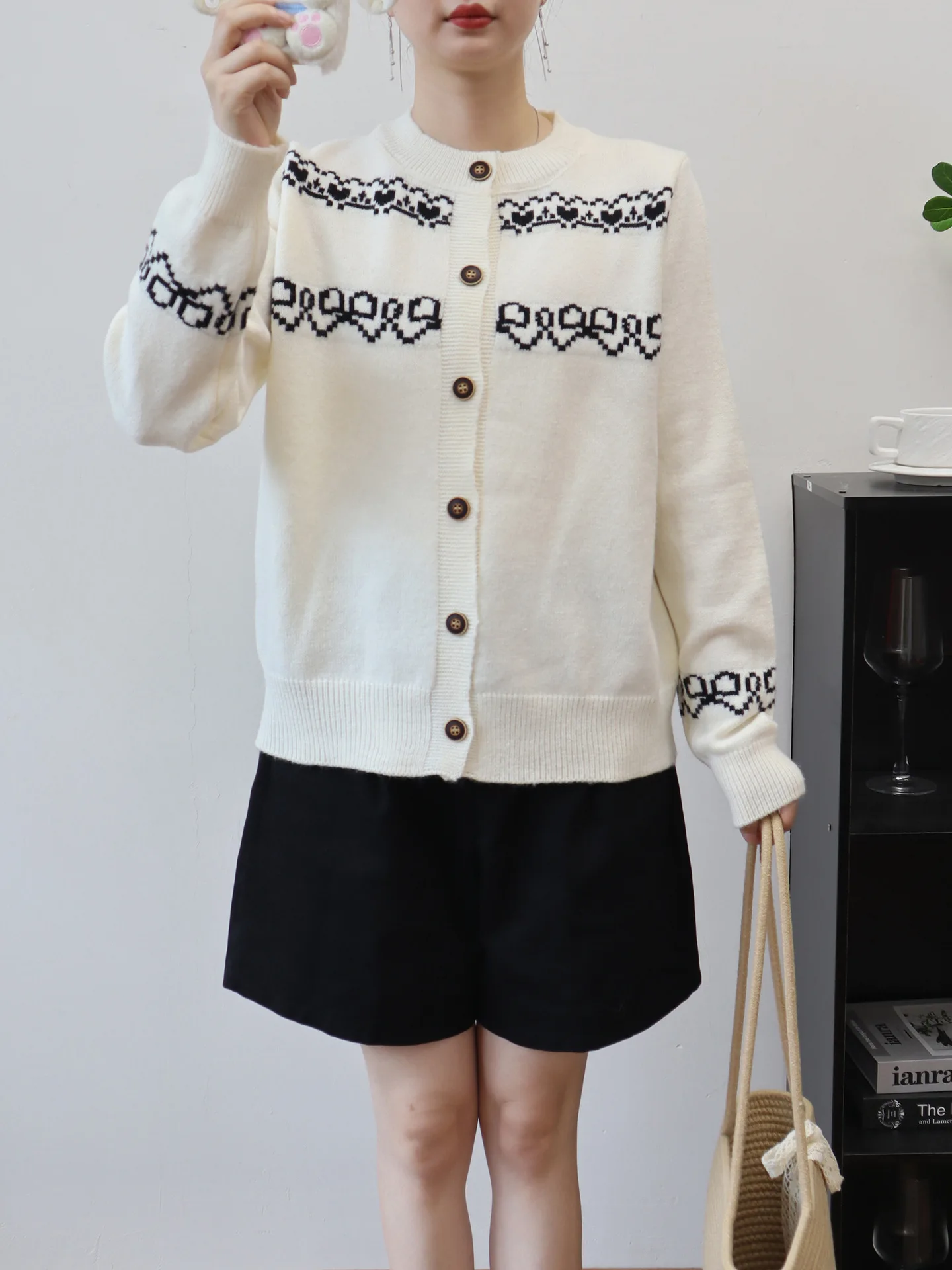 Vintage Neue Mode Herbst Winter frauen Farbe-coded Casual Trendy Langarm einreiher Gestrickte Pullover Mäntel Weibliche