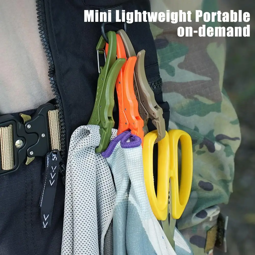 Outdoor Mini Glove Clip Hands-Free Multifunction Fish Lip Clamp Camping Hiking Tools Work Glove Hanger Carrier Keeper Grabber