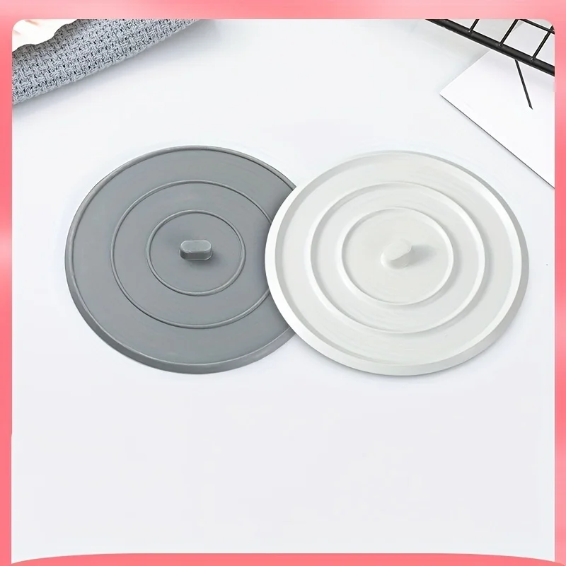 Universal Silicone Sink Drain Stopper Cover Multi-size Concentric Groove Bathtub Basin Drain Plug Anti Odor Water Blocking