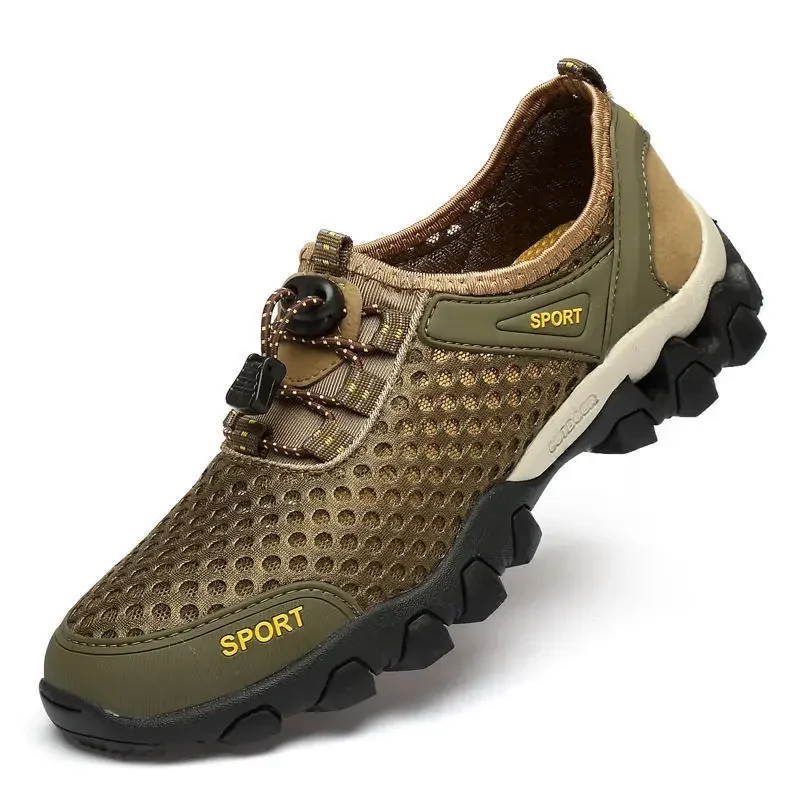 Men's Fishing Shoes Summer Casual Wading Shoes Thick-soled Non-slip Hiking Shoes for Men Breathable Tenis Barefoot Sneakers