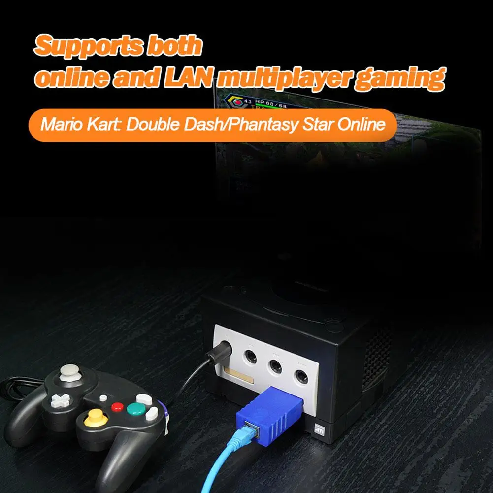 Broadband Adapter Simulator For  ETH2GC Network Card Simulator Game Console Accessories Support Multiplayer Game Easy Install