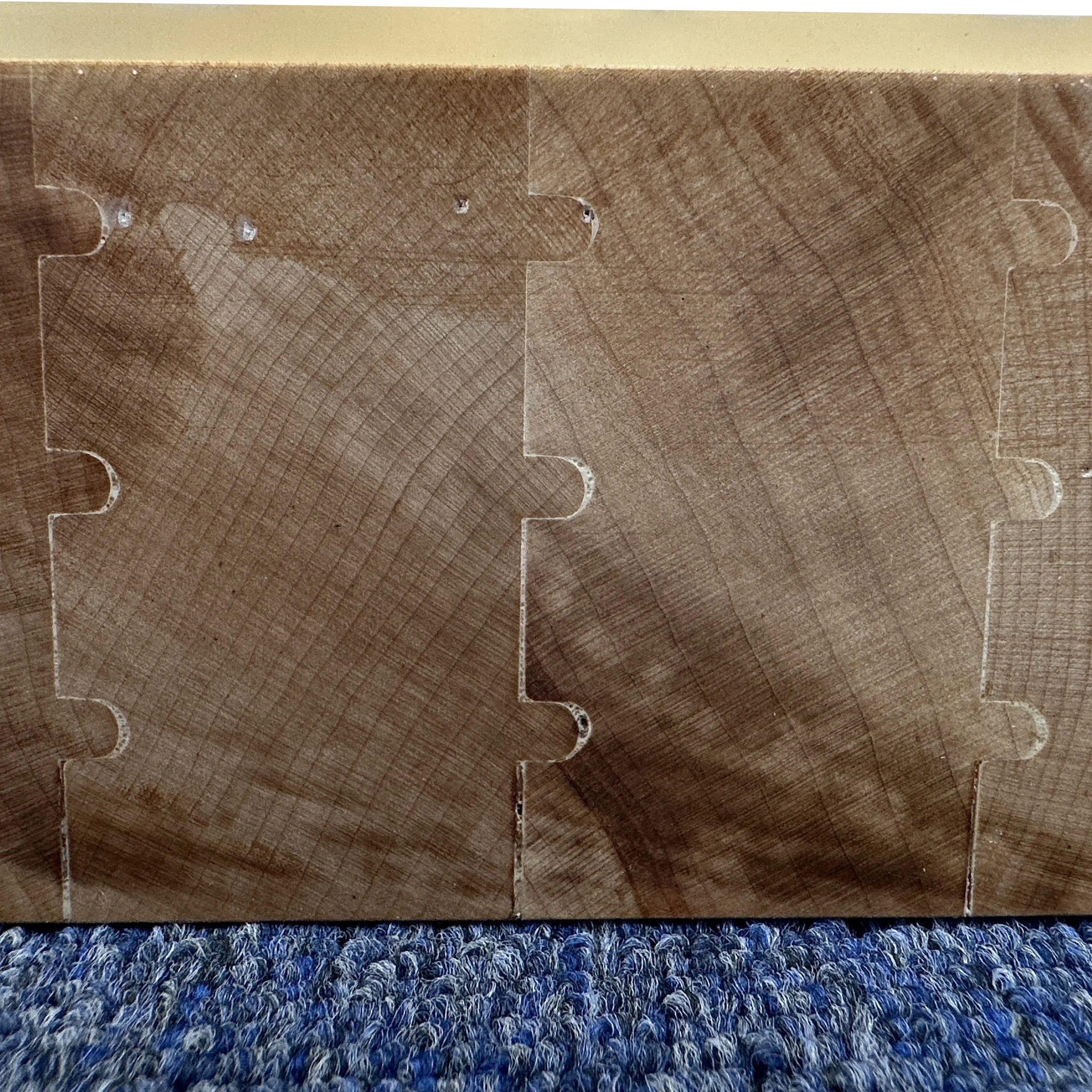 12 ft solid wood shuffleboard table with round electronic scorer board