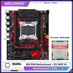 MACHINIST X99 RS9 Motherboard optional Xeon E5 2680 V4 CPU LGA 2011-3 Kit And 16GB ECC DDR4 RAM Set M.2 NVME/SATA USB 3.0