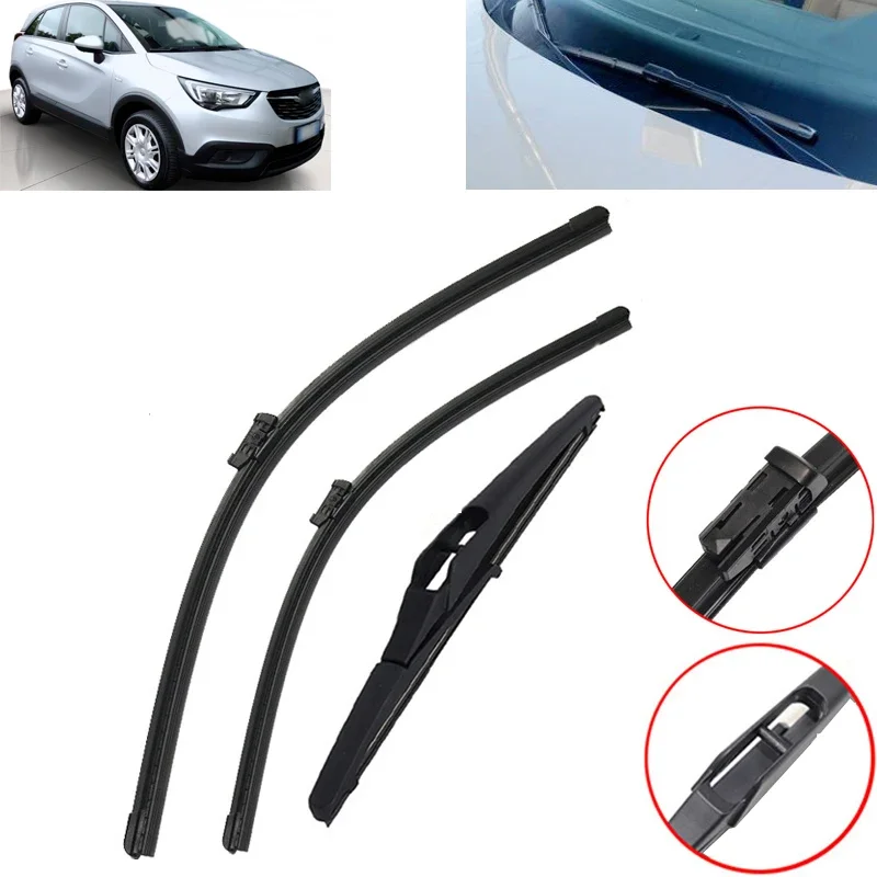

Front and Rear Windshield Wiper Blade For Opel Crossland X 2016-2023 Windscreen Window Back Brushes Glass Blades Car Accessories