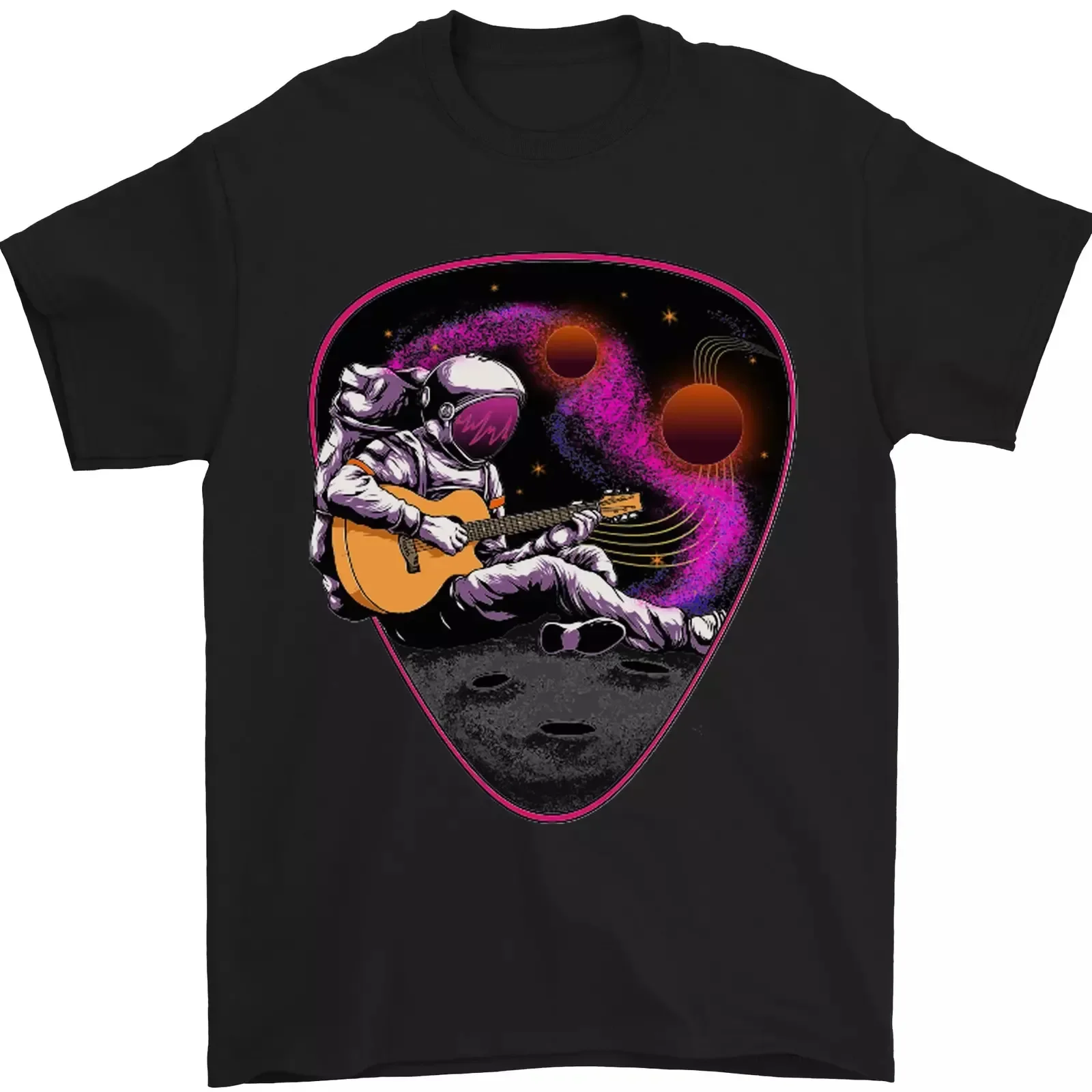 

Astronaut Jamming Guitar Space Rock Men's T-Shirt 100% Cotton