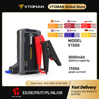 VTOMAN 12 Portable Car Jump Starter Power Bank 1500A 8000mAh Car Battery Charger Auto Emergency Booster Starting Device