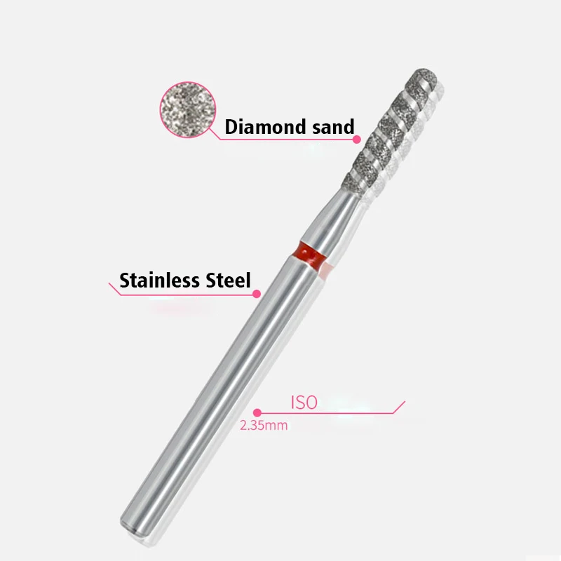 6 stuks diamant nagel boor frees voor elektrische nagel pedicure machine nagelriem schone nagelvijl gel remover manicure tool