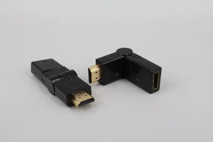 HDMI adapter male to female 1.4 90 degrees 180 degrees 360 degrees free rotation folding compatible with 1.3