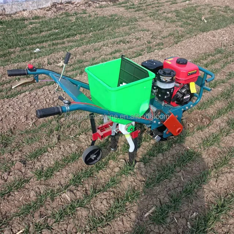 Hand push 1 row grain Seeders corn seeder machine planter corn seed planter seeder peanut planting machine with Fertilize