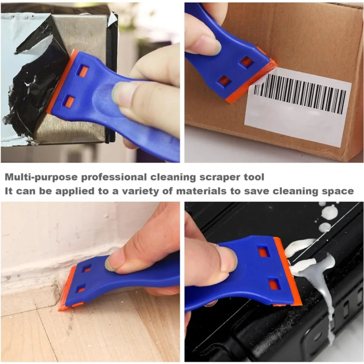 Multifunctional  Cleaning Scraper Plastic Glue Residue Remover Tool For Kitchen Stain Glass And Household Surface Cleaning