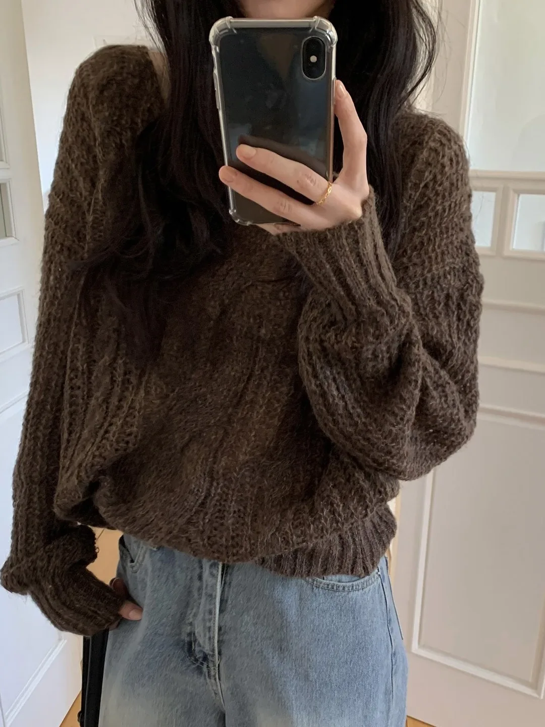 Winter Women's Long Sleeve Knitted Sweater round Necktie Soft Style V-Neck Slimming Top Quality Craftsmanship Chinese Manufac...