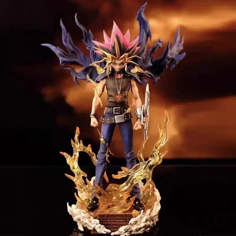 Yugi Muto Figure Dark Game Dimensional Figurine Duel Monsters Action Figures 28cm PVC Statue Collection Ornament Kids Toy Gifts