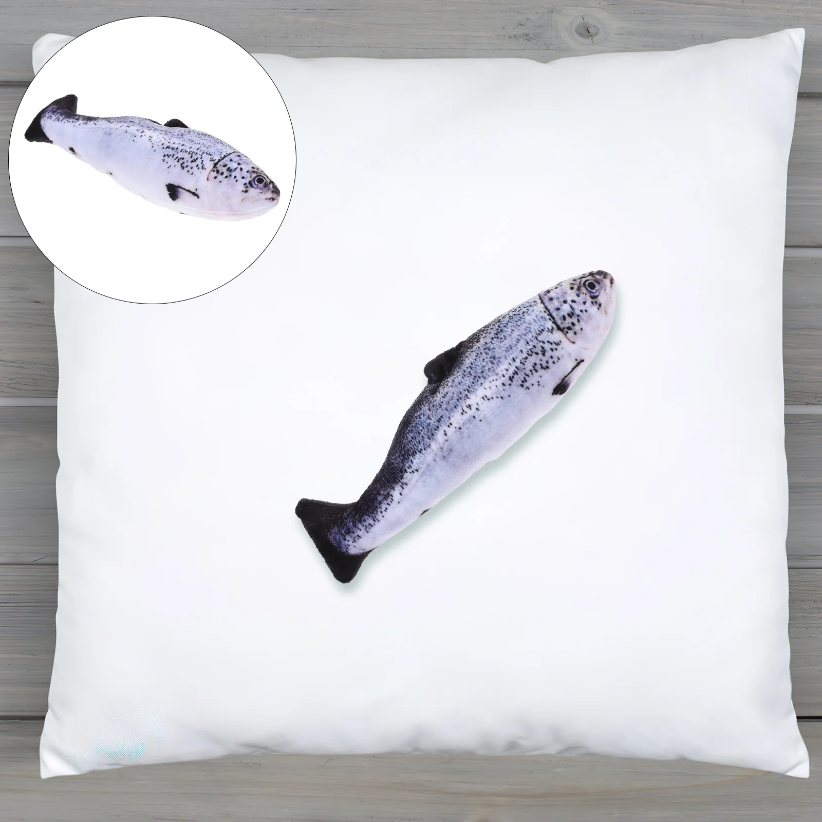 Creatieve Vis Vorm Sierkussen ry Slaapkamer Pluche Knuffel Home Decor Verjaardagscadeautjes 20cm (Forel)