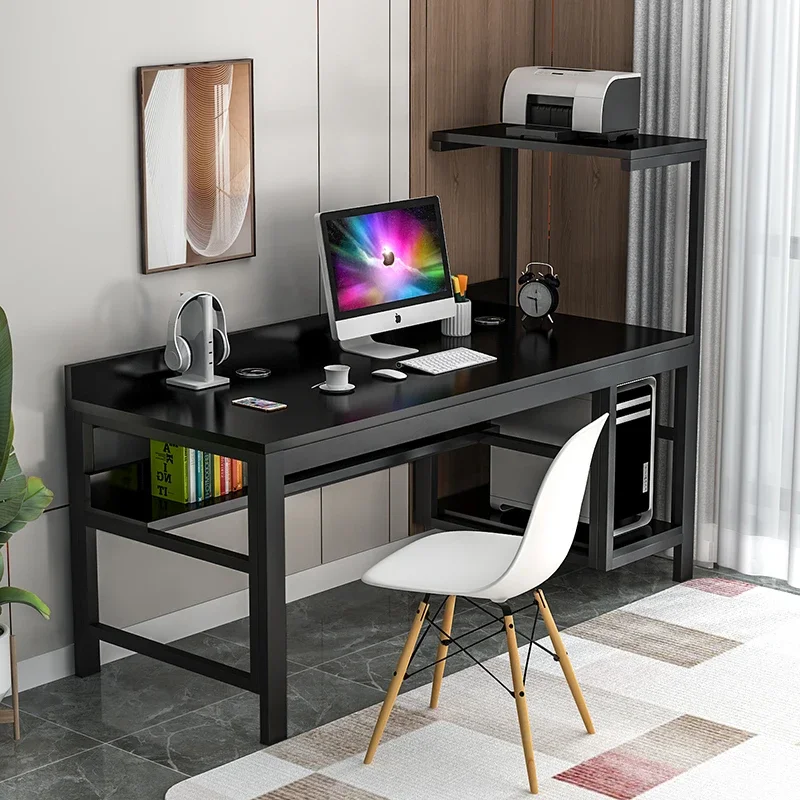 

-Factory Furniture Modern Design Simple And Sturdy Computer Desk With Printer Shelf And Case Rack