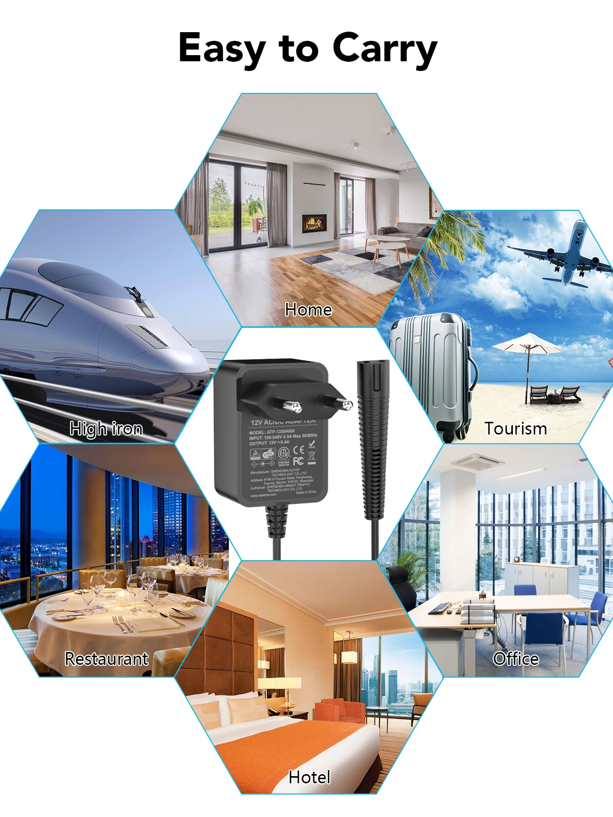 Зарядное устройство для бритвы NASTIMA Borang, для силовых линий Borang 1 3 5 6 7 8 9, 12V 0.4A, совместимое с бритвой Borang S3 S6 S7 S8 S5 S9 S1, бритвой 3040s 310s 340S, 5190cc 5040s, 740S 7865 9290cc 9095cc