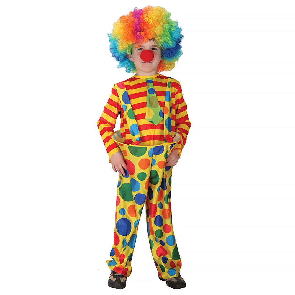 Kids Carnival Clown Circus Cosplay Costumes, Funny Children Circus Clown Costumes