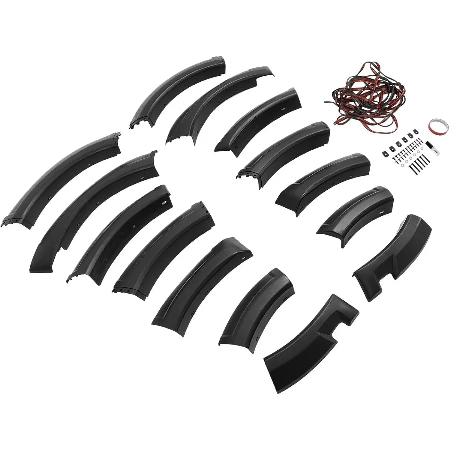 Front Rear Fender Flares Kit Compatible with 2022-2025 Fo rd Mav Erick Crew Cab Wheel Arch Covers Mud Guards Splash Protection