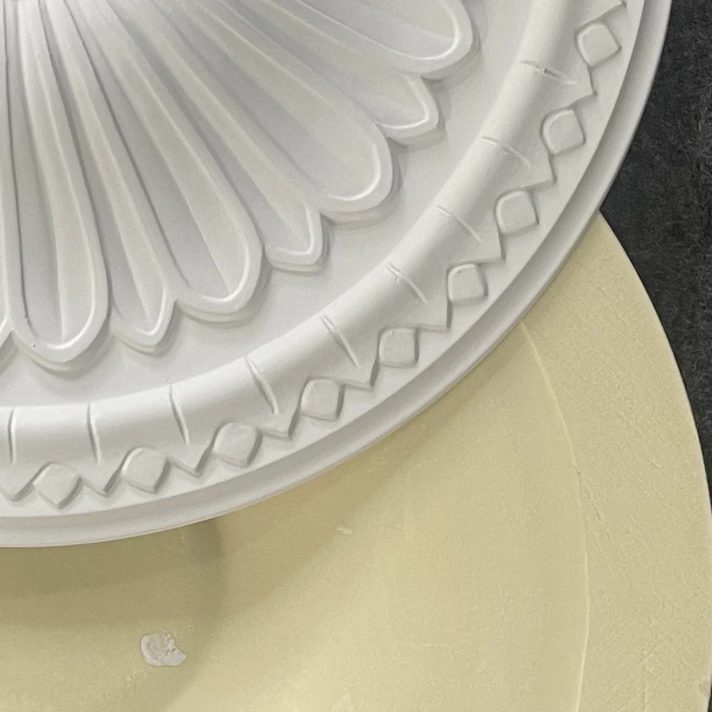 PU lamp panel round ceiling shape decorative lamp pool imitation gypsum lamp holder flower disc decoration mold