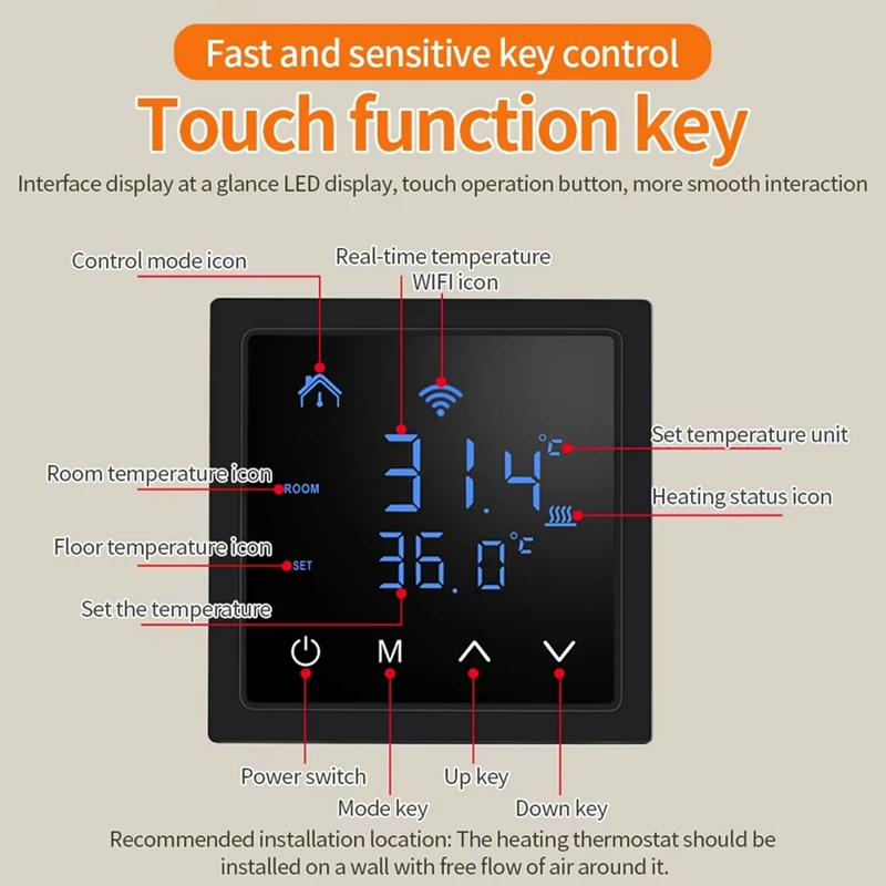 ABGR-Smart Home Thermoregulator WIFI Warm Floor Thermostat Remote Control For 16A Floor Heating Temperature Controller