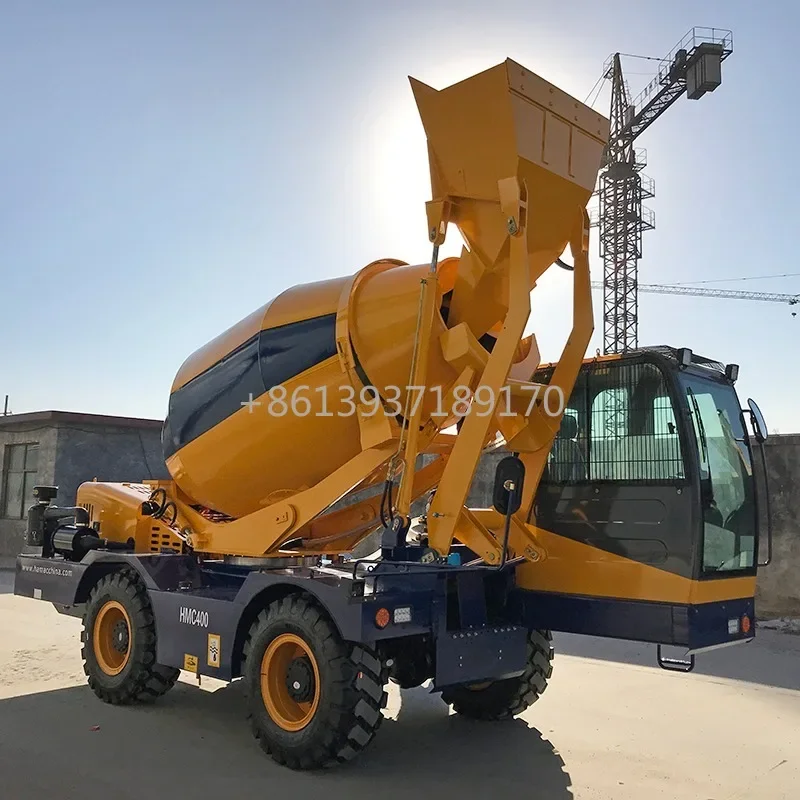 Yugong 3.5 Cubic Meters Mobile Portable Self Loading Cement Concrete Mixer Truck