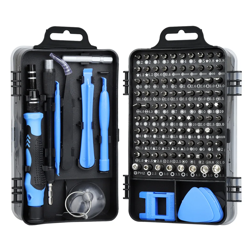 Precision Screwdriver Set, Magnetic Mini Screw Nuts Bits, WEEKS Multifunction Household Repair Tools Kit, 115 in 1 Set