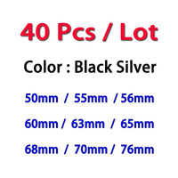 40pcs Black Silver 3B7 601 171 Auto Wheel Center Hub Caps Car Styling Accessorie Rim Caps Dust-Proof Cover Badge Logo Emblem
