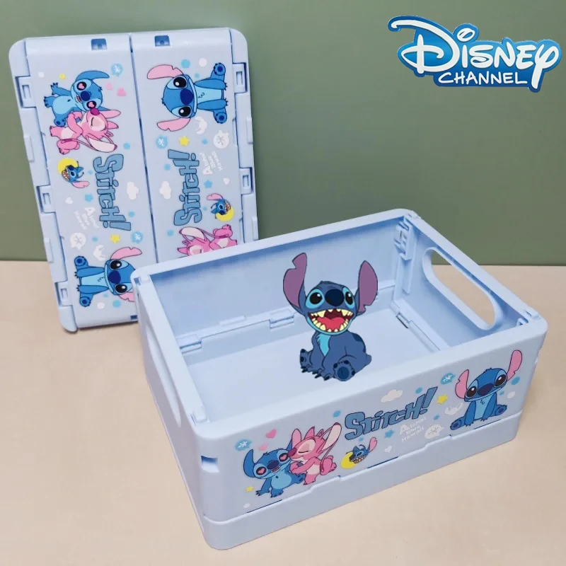 Disney Stitch Storage Box Makeup Jewelry Organizer  Accessories Stationery Storage Basket Desktop Decorations Kids Gift