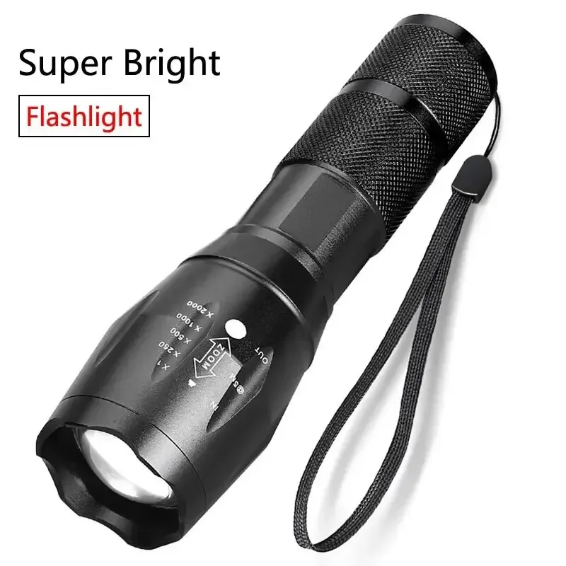 Portable Battery Powered Zoom LED Flashlight Mini Flash Light Torch Lantern 3 Lighting Modes Camping Lamp Work led light Luces