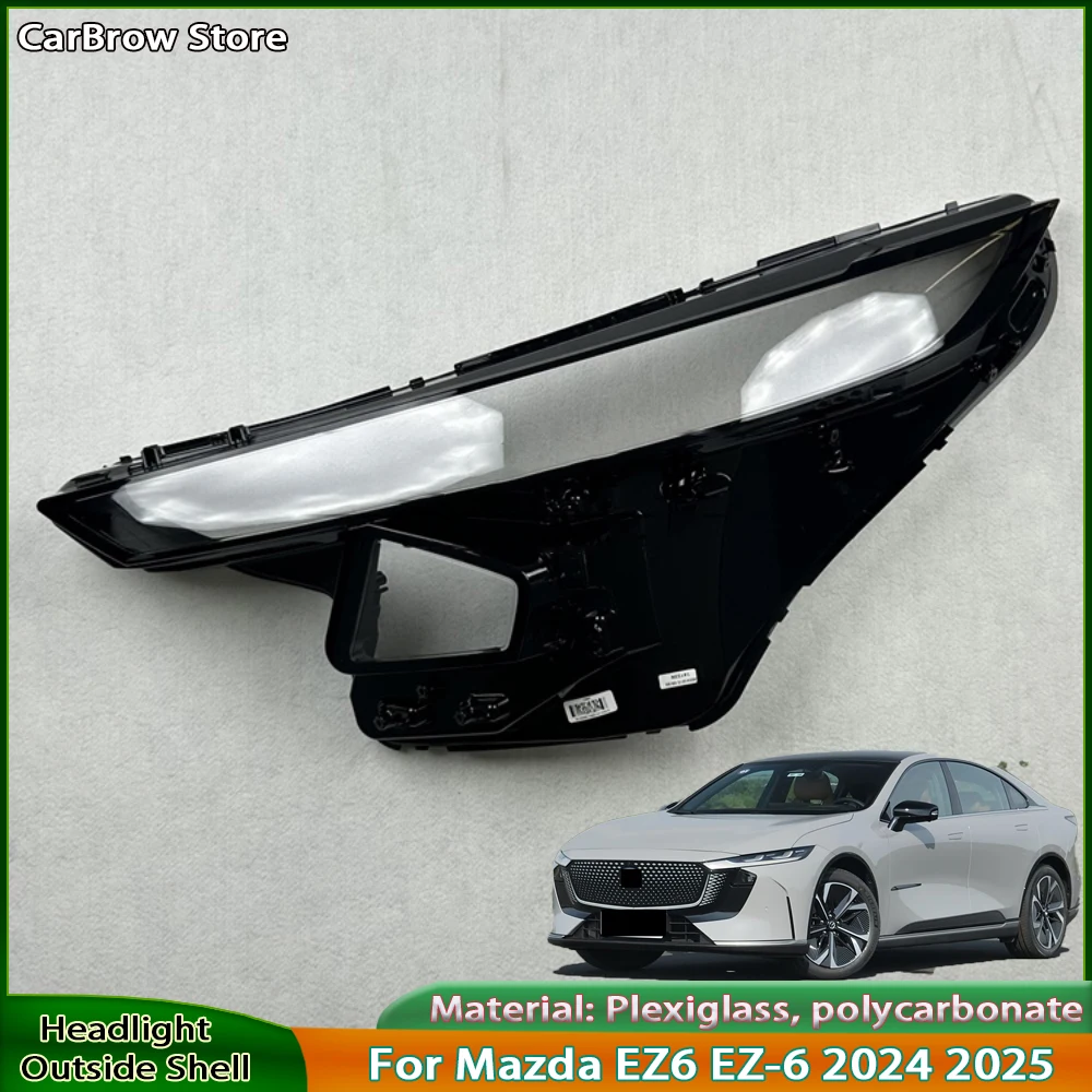 

For Mazda EZ6 EZ-6 2024 2025 Car Front Headlight Lens Cover Auto Headlamps Lampcover Transparent Lampshades Lamp Shell