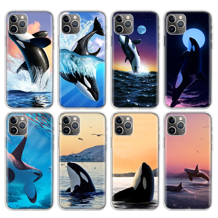 Sea Orcinus Orca Soft Phone Case For IPhone 11 13 16 Pro MAX 15 + 14 Plus 12 Mini X XS Apple 8 7 SE Fundas Coque 11 12 13 14 Pro