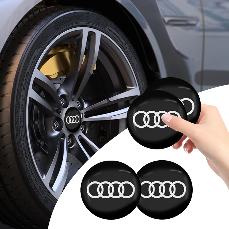 

4Pcs Aluminum Metal Emblem Car Wheel Center Hub Caps Sticker Badge For Audi A3 A4 A5 A6 A7 A8 Q3 Q5 Q7 Q8 Car Accessories