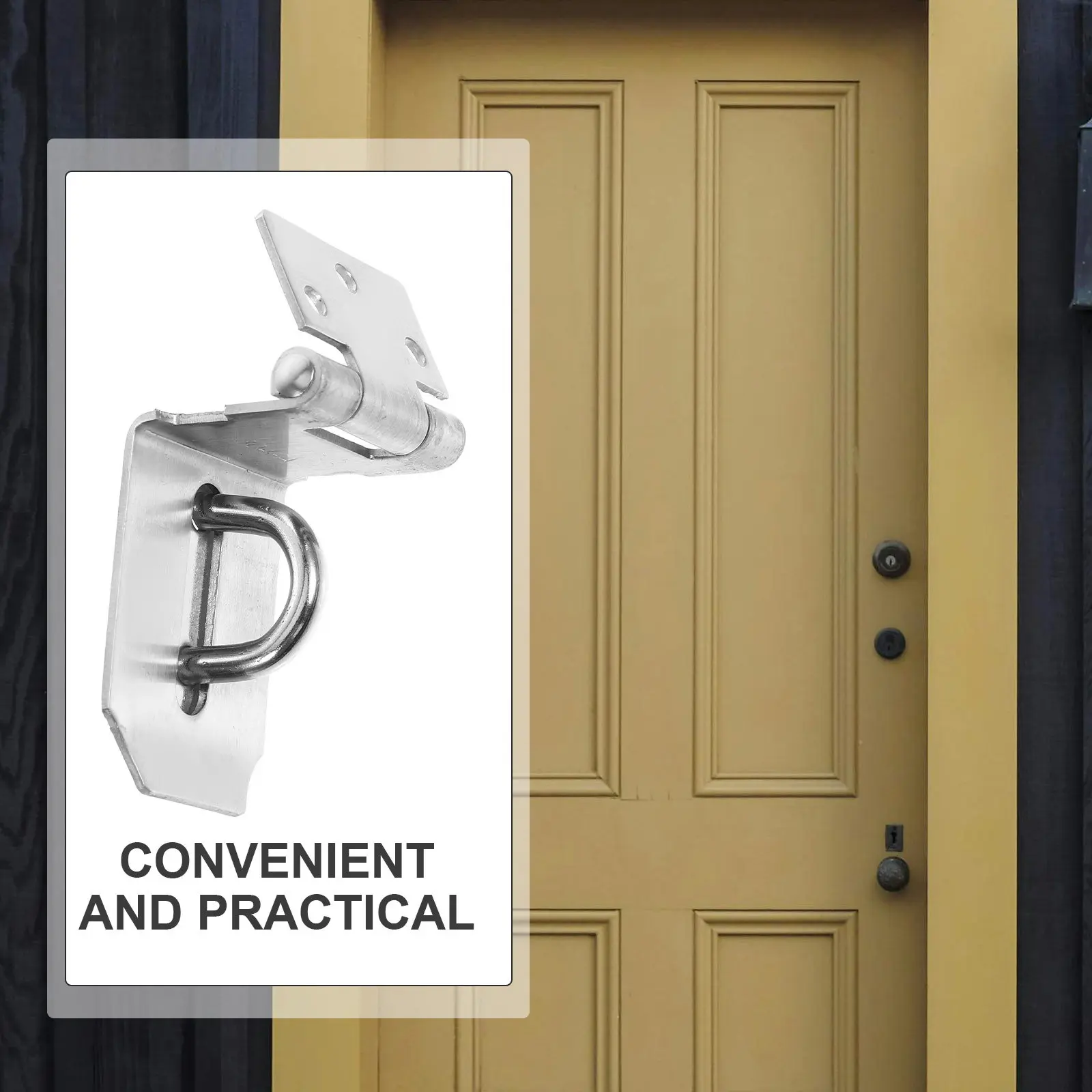 3 Inch 90 Degree Lock Hasp Heavy Duty Padlock Latch for Door Window Shed Cabinet Heavy Duty Stainless Steel Latch