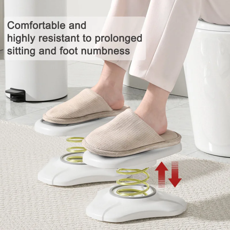 

Spring Foot Stool&Ottoman 35 Angle Adjustable Comfortable Foot Holder Multifunctional Toilet Footstool Office Foot Rest Support