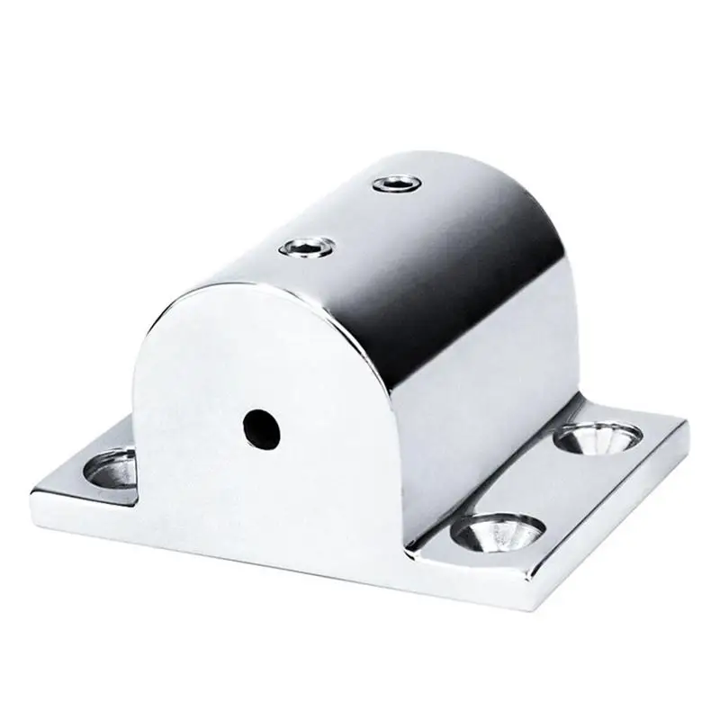 20/22/25mm Stainless Steel Square Tube Post Base Fixation Anti Corrosion Marine Bracket For Boat Handrail Deck Rail Support