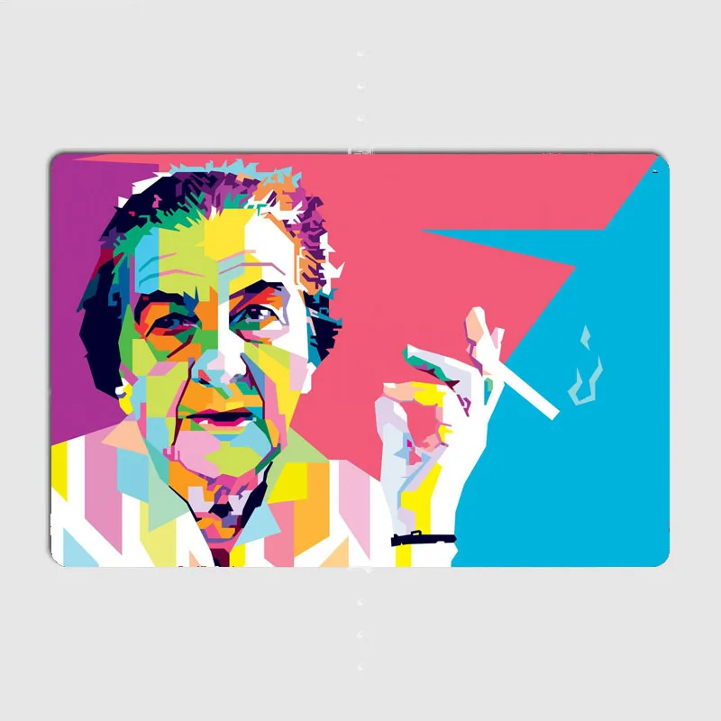 GOLDA MEIR Poster Metal Wall Art Cave Garage Classic Painting Tin Sign Vintage Posters Room Decor Home Decoration