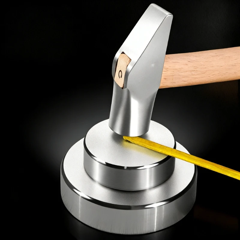 Bloque de Acero Reforzado con Peso para Joyería - Herramienta Industrial de Plataforma de Metal Sólido Tratado Térmicamente para Conformado