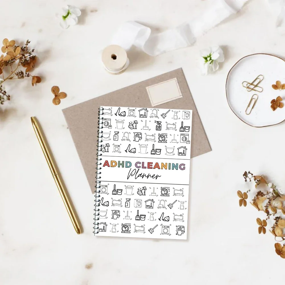 Household Cleaning Schedule Wear Resist Editable Family Chore Chart Multifunction Yearly Cleaning Planner for Home Decor