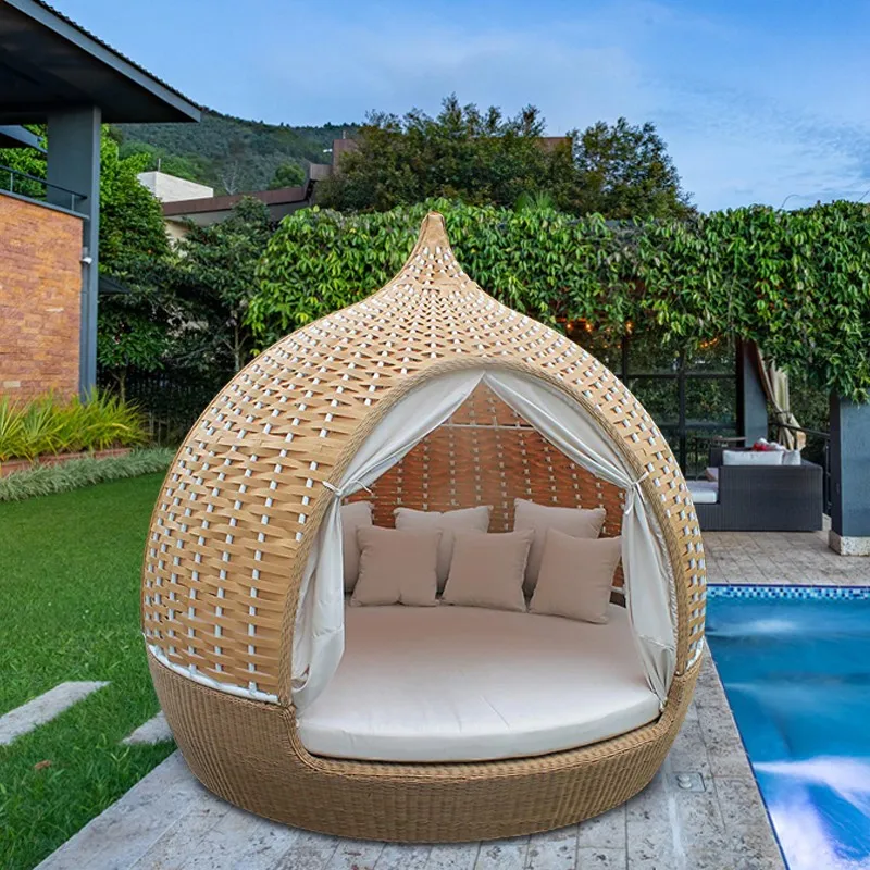 

Outdoor Bed Villa Hotel B & B Resort Outdoor Courtyard Garden Swimming Pool Leisure Bird Nest Rattan Bird Cage Bed