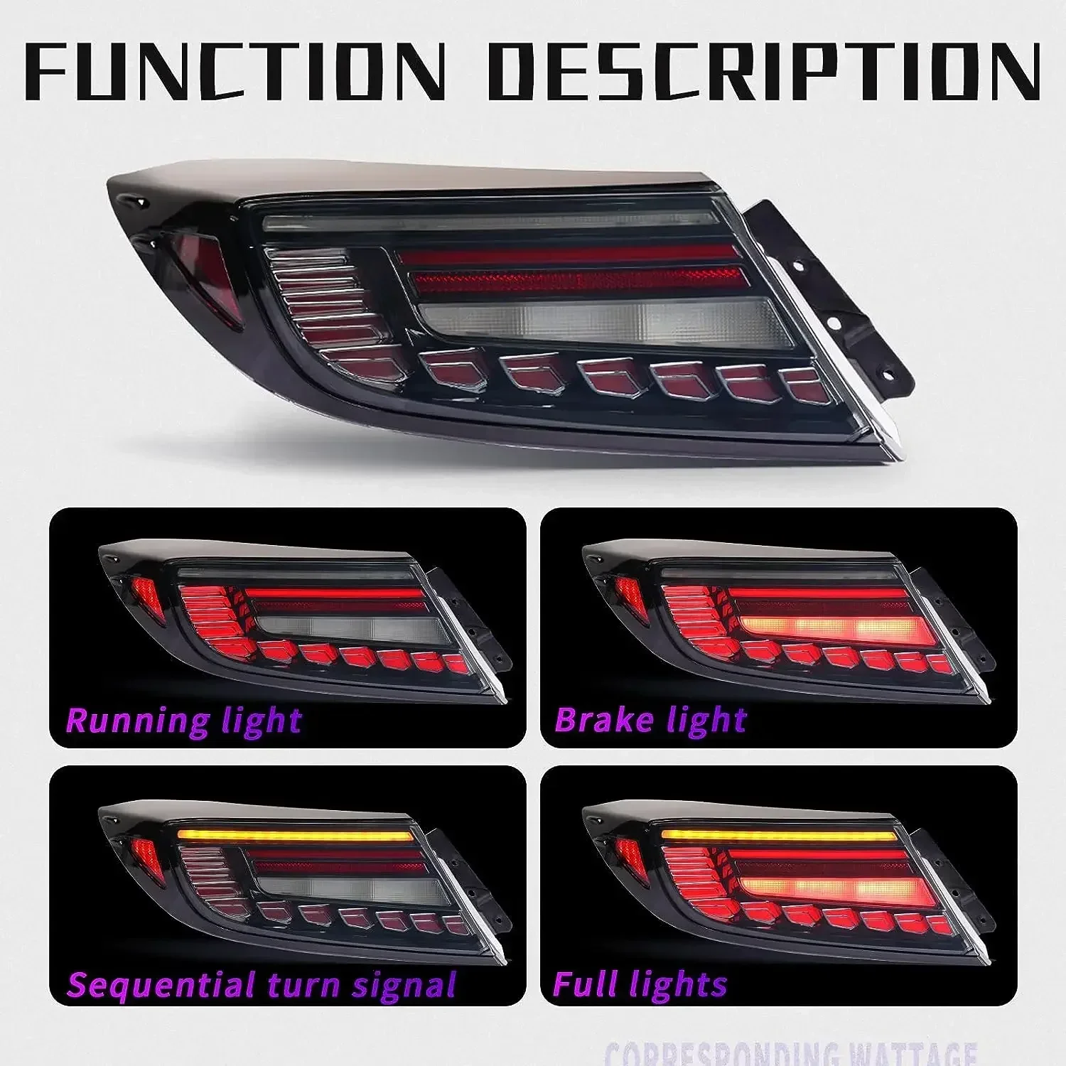 LED Tail Lights For Toyota GR86 Subaru BRZ 2022 2023 Start Up Animation Sequential Turn Signals Rear Lamps