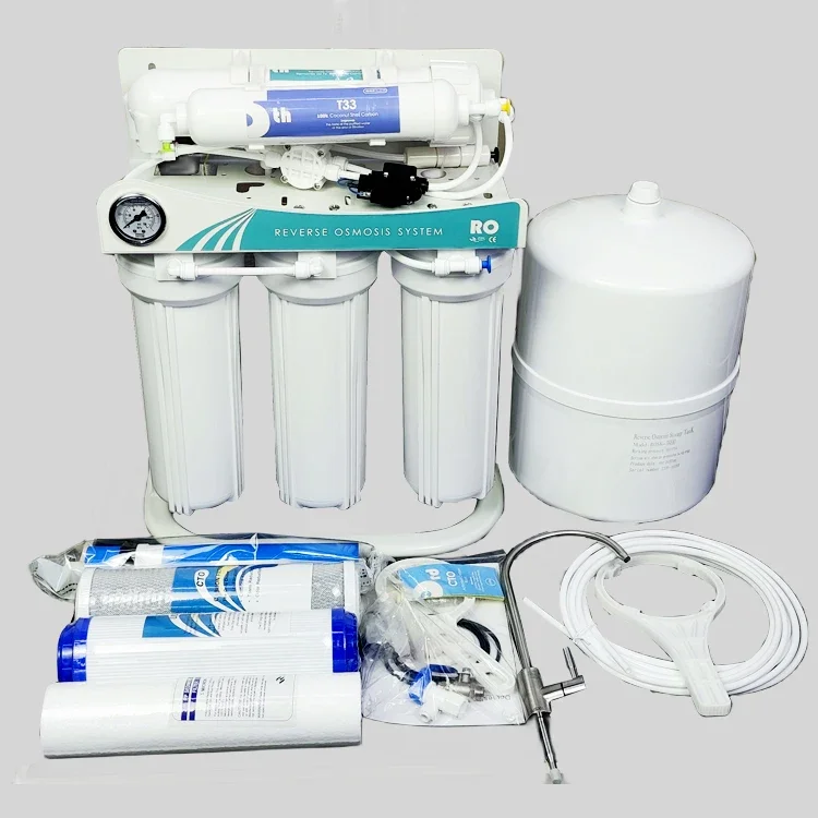 

2025 5 Stages 100GPD Ro System Water Filters Home Appliances Reverse Osmosis Water Sink Filter