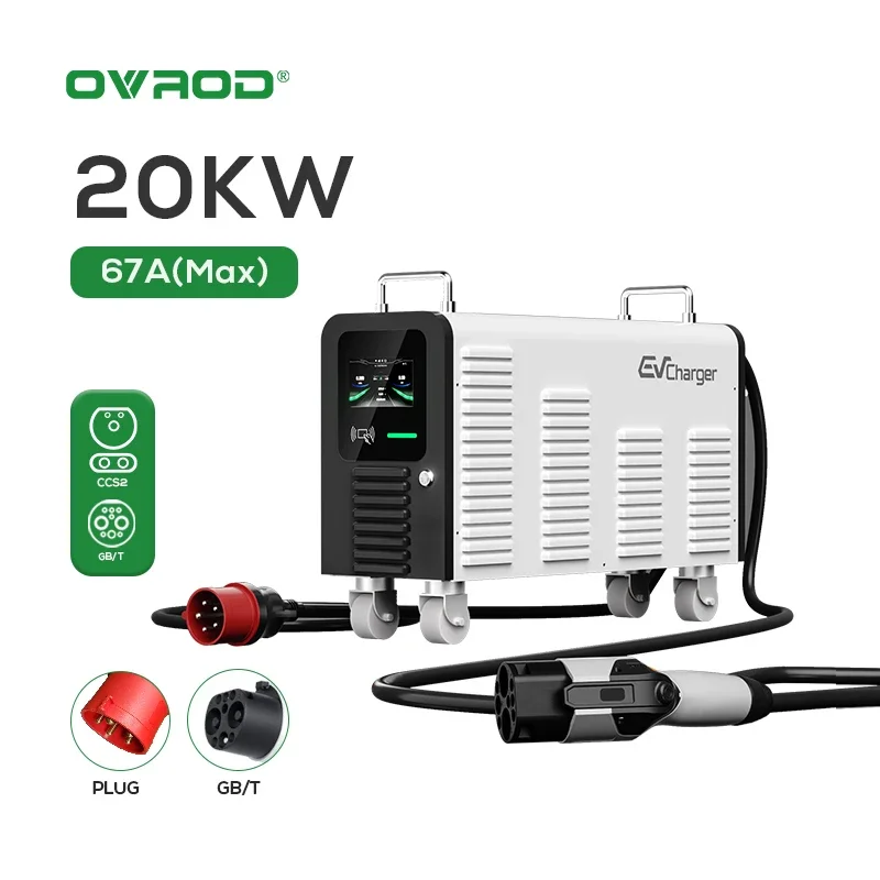 

Ovrod Best Selling Products 2025 Gbt Ccs2 20Kw 40Kw Movable Dc Portable Ev Charger with Wifi Blue Tooth Swipe Card Function
