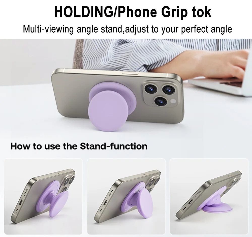 Grippopso Pop Magnetischer Handygriffhalter Ständer NEU Silikon-Griptok für Magsafe Zubehör Smartphone-Halterung – Detail 5