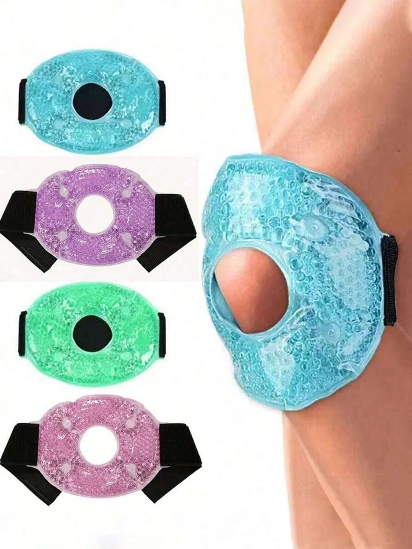 1pc Soft Gel Knee Ice Bag, Ice Bag Knee Pad, Gel Ice Bag Cover, Ankle Sports Ice Bag, Large Cold/Hot Ice Bag, Adjustable Reusabl