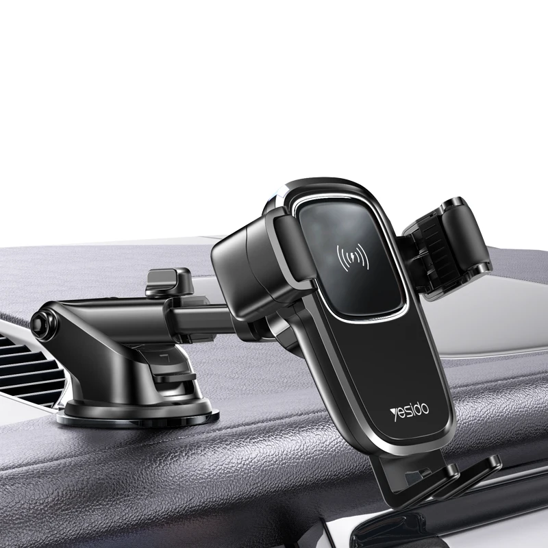 

New 15W wireless charging car phone holder, suction cup charging clip holder, car air outlet holder.