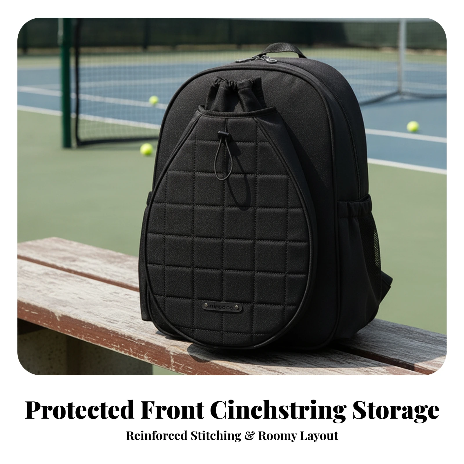 Tennis Backpack Comfortable Badminton Backpack Tennis Bag Quilted Racket Bag Lightweight for Athletes, Sports Training