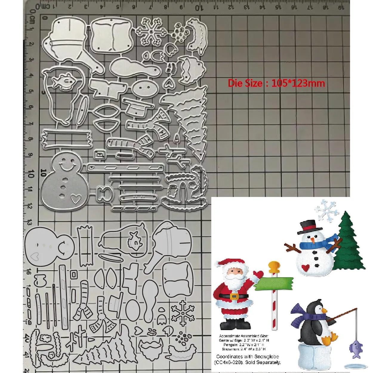 2023 New Metal Cutting Dies Santa Claus Snowman Penguin Decoration Scrapbook Paper Craft Knife Mould Blade Punch Stencils Dies